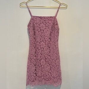 Francesca’s Floral Lavender Lace Mini Dress Size XXS